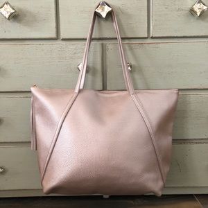 Metallic pink tote